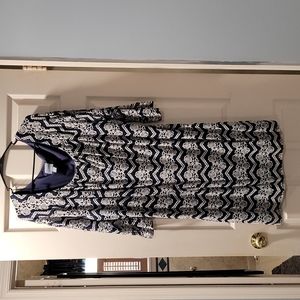 Lace dress 3/4 length sleeves